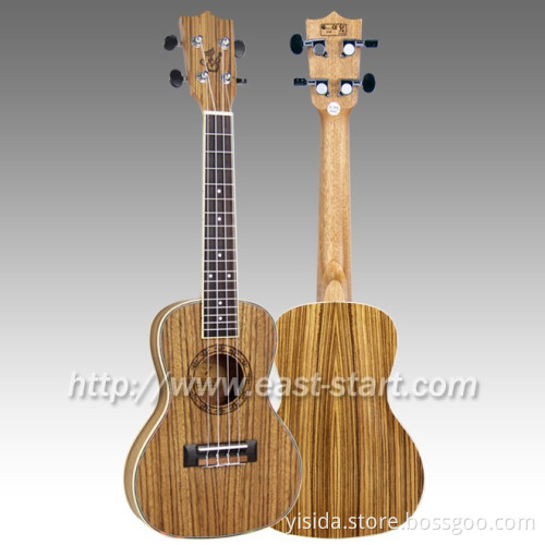 Handmade Zebrawood Concert Slim Body 24'' Ukulele